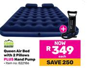 Campmaster Queen Air Bed With 2 Pillows Plus Hand Pump