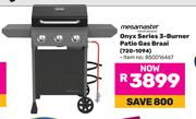 Megamaster Onyx Series 3 Burner Patio Gas Braai 720-1094