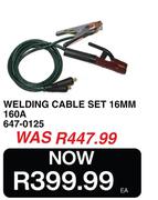 Welding Cable Set 16mm 160A 647-0125