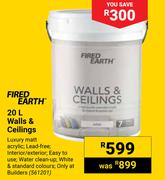 Fired Earth Wall & Ceilings 561201-20Ltr