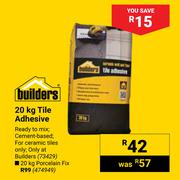 Builders Tile Adhesive 73429-20kg
