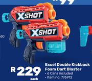 X-Shot Excel Double Kickback Foam Dart Blaster Including 6 Cans 776912-Each