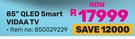 Hisense 85" QLED Smart VIDAA TV (850029229)