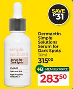 Dermactin Simple Solutions Serum For Dark Spots-30ml
