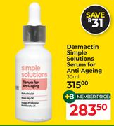 Dermactin Simple Solutions Serum For Anti Ageing-30ml