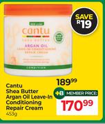 Cantu Shea Butter Argan Oil Leave In Conditioning Repair Cream-453g