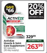 ActivEze Muscle & Joint Care Supplement 60 Capsules (30 Day Supply)
