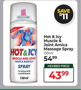 Hot & Icy Muscle & Joint Arnica Massage Spray-150ml