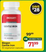 Biogen Gentle Iron 30 Vegetarian Capsules