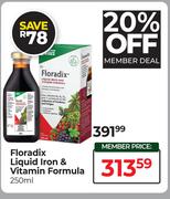 Floradix Liquid Iron & Vitamin Formula-250ml