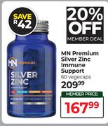 MN Premium Silver Zinc Immune Support 60 Vegecaps