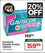 Gaviscon Double Action Tablets-48 Tablets