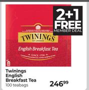 Twinings English Breakfast Tea-100 Teabags