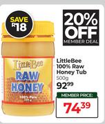 Little Bee 100% Raw Honey Tub-500g
