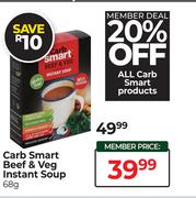 Carb Smart Beef & Veg Instant Soup-68g