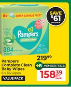 Pampers Complete Clean Baby Wipes-Per Pack