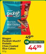 Biogen Peckish Much? Protein Choc-Coated Rice Cakes-60g