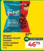 Biogen Peckish Much? Protein Choc-Coated Pretzels-60g