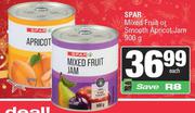 Spar Mixed Fruit Or Smooth Apricot Jam-900g Each