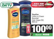 Vaseline Lotion Or Cream Assorted-For 2 x 400ml