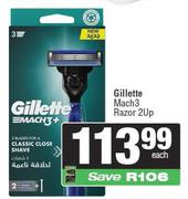Gillette Mach3 Razor 2 Up-Each