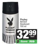 Playboy Aerosol Deodorant-150ml Each