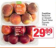 Spar Freshline Nectarine Or Dessert Peach Value Punnets-750g Each