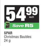 Spar Christmas Baubles-24g Each