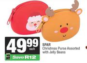 Spar Christmas Purse Assorted With Jelly Beans-Each