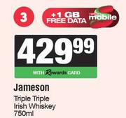 Jameson Triple Triple Irish Whisky-750ml