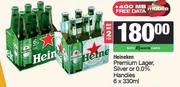 Heineken Premium Lager Silver Or 0.0% Handies-For 2 x 6 x 330ml
