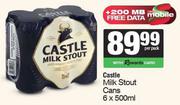 Castle Milk Stout Cans-6 x 500ml