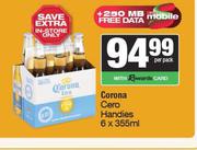 Corona Cero Handies-6 x 355ml