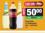Coca Cola Or Schweppes-For 3 x 1L
