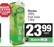 Rhodes 100% Fruit Juice-1Ltr