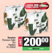 Savanna Premium Cider Dry Handies-For 2 x 6 x 330ml