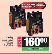 Carling Black Label Handies-Fot 2 x 6 x 330ml