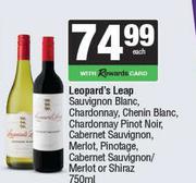 Leopard's Leap Cabernet Sauvignon, Merlot, Pinotage, Cabernet Sauvignon/Merlot Or Shiraz-750ml Each