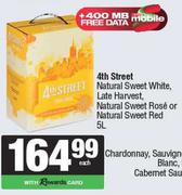 4th Street NL Sweet White Late Harvest,NL Sweet Rose Or NL Sweet Red-5L Each