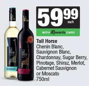 Tall Horse Chenin Blanc,Chardonnay,Sugar Berry,Pinotage,Shiraz,Merlot,Cab Sauv Or Moscato-750ml