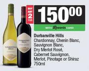 Durbanville Hills Chardonnay,Chenin Blanc,Sauv Blanc,Dry Merlot Rose,Cab Sauv,Merlot-2 x 750ml