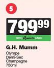 G.H.Mumm Olympe Demi Sec Champagne-750ml