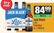 Jack Black Lite Handies-6 x 330ml Per Pack