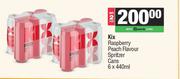 Kix Raspberry Peach Flavour Spritzer Cans-For 2 x 6 x 440ml