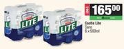 Castle Lite Cans-For 2 x 6 x 500ml