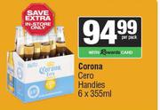 Corona Cero Handies-6 x 355ml