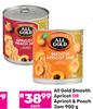 All Gold Smooth Apricot Or Apricot & Peach Jam-900gm Each