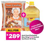 Aunt Carol Parboiled Rice 10kg Plus Sunfoil Sunflower Oil 10Kg-For All