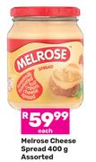 Melrose Cheese Spread Assorted-400gm 