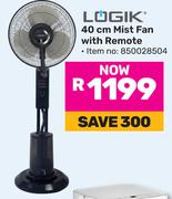 Logik 40cm Mist Fan With Remote 850028504